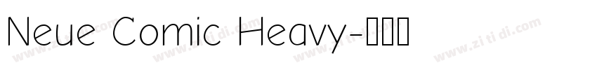 Neue Comic Heavy字体转换
